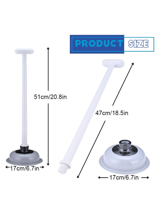 PAACHU Toilet Plunger Rubber Plastic Strong Suction Efficient Toilet Drain Plunger for Bathroom - Image 1
